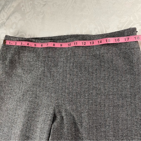 Claiborne Suits Gray Herringbone Trousers Size 16 - Picture 3 of 10